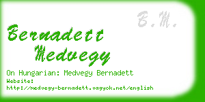 bernadett medvegy business card